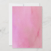 ピンクスノーフレークベビー寒い外招待状 招待状 (裏面)