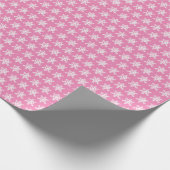 ピンクスノーフレークラップ紙 ラッピングペーパー (角)