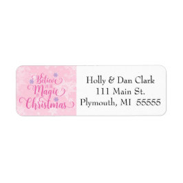 ピンクスノーフレーク住所 シール