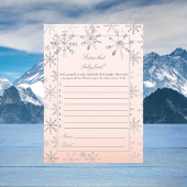 ピンクスノーフレーク推測そのベビーフードシャワーゲーム 招待状