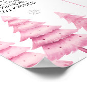 ピンクスノーフレーク誕生日マイルストーンフォトポスター ポスター (角)