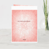 ピンクスノーヘルシーホリデークリスマス カード (裏面)