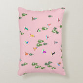 ピンクスノーボーダーズスノーボードイラストレーション アクセントクッション (正面(垂直))