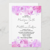 ピンクスノー結婚式招待状 招待状 (正面/裏面)