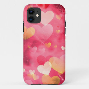 ピンクスハートiPhone 11ケース iPhone 11 ケース