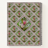 ピンクスパイダーユリ付き特徴的なノートブック ノートブック (裏面)