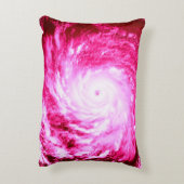 ピンクスパイラルピンホイール装飾用クッション アクセントクッション (裏面(縦))