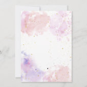 ピンクスパパーティーグラムガールメイクアップバースデーパーティー 招待状 (裏面)