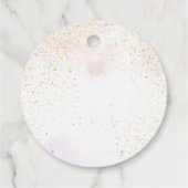 ピンクスパパーティーグリッツグラムメイクアップ誕生日シール フェイバータグ (裏面)