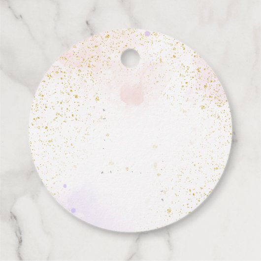 ピンクスパパーティーグリッツグラムメイクアップ誕生日シール フェイバータグ (裏面)