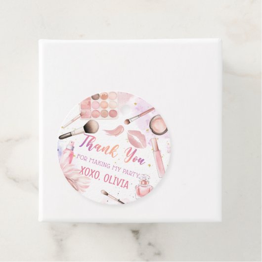 ピンクスパパーティーグリッツグラムメイクアップ誕生日シール フェイバータグ (インサイチュ)