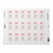 ピンクスパロー蔵書票 ラベル (フルシート)