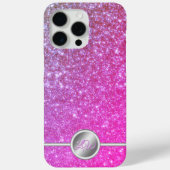 ピンクスパーキングギラギラモノグラムフォンケース Case-Mate iPhoneケース (裏面)