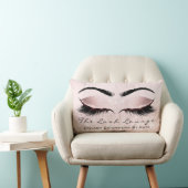 ピンクスパークグリッターメイクアップラッシュアイプリンセス ガーリー ランバークッション (椅子)