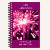 ピンクスパークスカスタム 学校 教室 ノート (正面)