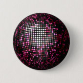 ピンクスパークリディスコボール 缶バッジ (正面)