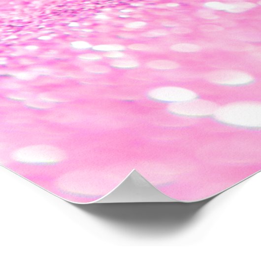 ピンクスパークリーグリッターバタフライプリンセス ポスター (角)