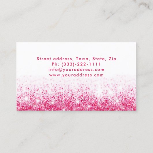 ピンクスパークルエコ清掃サービスハウスキーピング 名刺 (裏面)