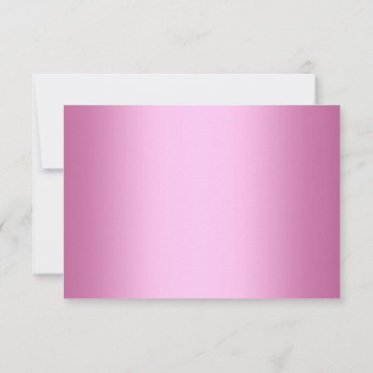 ピンクスパークルカクテル独身最後のパーティー招待状 出欠カード (裏面)