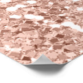 ピンクスパークルスウィート16誕生日ウェルカムフォト ポスター (角)