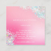 ピンクスパークルスタイルリスト四角名刺 スクエア名刺 (裏面)