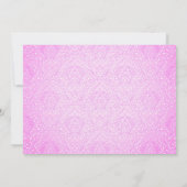 ピンクスパークルスノーフレークスウィート16招待状 招待状 (裏面)