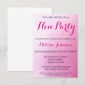 ピンクスパークルハエン党の招待状 招待状 (正面/裏面)