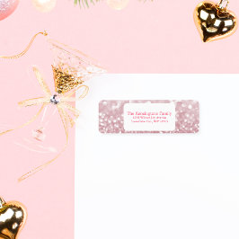 ピンクスパークルパーソナライズされた差出人住所ラベル ラベル