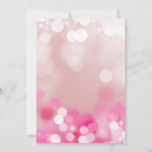 ピンクスパークルライト婚約パーティ招待状 招待状 (裏面)