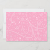 ピンクスパークルランジェリーブライダルシャワー招待 招待状 (裏面)