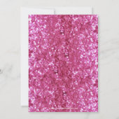 ピンクスパークルルックボウフォト卒業招待状 招待状 (裏面)