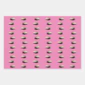 ピンクスパークル金ゴールドグレームユニコーン ラッピングペーパーシート (正面)