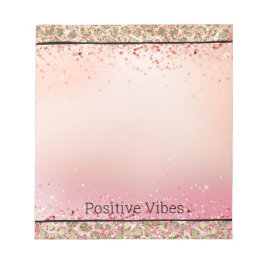 ピンクスパークル金ゴールドヒョウ印刷 ノートパッド