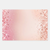 ピンクスパークル金ゴールドヒョウ印刷 ラッピングペーパーシート (正面2)