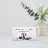 ピンクスパークル《写真》ぼけ味美容師サロンツール美しい 名刺 (スタンド正面)