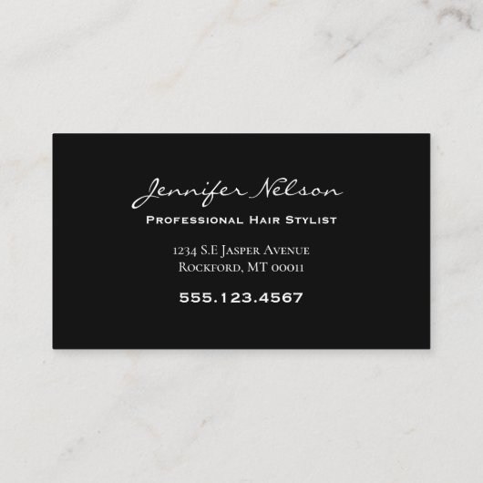 ピンクスパークル《写真》ぼけ味美容師サロンツール美しい 名刺 (裏面)