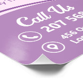 ピンクスパ、ウェルネスセンター、美しいサロン光沢 ポスター (コーナー)