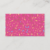 ピンクスプユニークリンクルズさくらんぼアイスクリームコーン 名刺 (裏面)