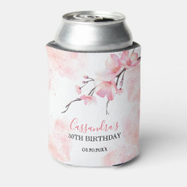 ピンクスプラッシュさくらんぼブロッサムフローラ誕生日 缶クーラー