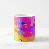 ピンクスプラッシュと抽象芸術の絵を描増加 コーヒーマグカップ (中央)