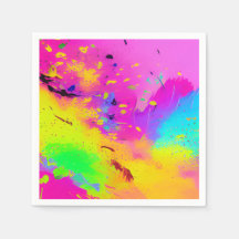 ピンクスプラッシュと抽象芸術の絵を描増加