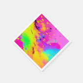 ピンクスプラッシュと抽象芸術の絵を描増加 スタンダードカクテルナプキン (角)