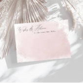 ピンクスプラッシュミニマリストの願い&アドバイスカード エンクロージャーカード