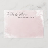 ピンクスプラッシュミニマリストの願い&アドバイスカード エンクロージャーカード (正面)