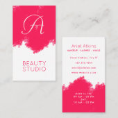 ピンクスプラッシュ美しいサロン 名刺 (正面/裏面)
