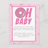 ピンクスプリンクルズベビーシャワーはがき招待状 ポストカード (正面)