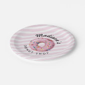 ピンクスプリンクルドーナツショップ ペーパープレート (アングル)