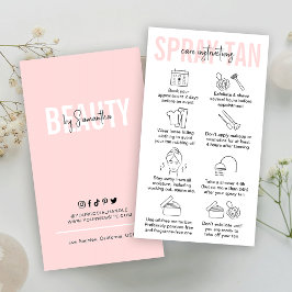 ピンクスプレイフェミニンタンアフターケアの手順 名刺