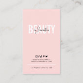 ピンクスプレイフェミニンタンアフターケアの手順 名刺 (裏面)