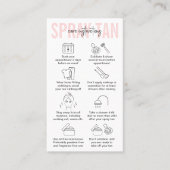 ピンクスプレイフェミニンタンアフターケアの手順 名刺 (正面)